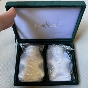 Neiman Marcus Godinger Silver Art Co Gingerbread Salt & Pepper Shakers  VTG